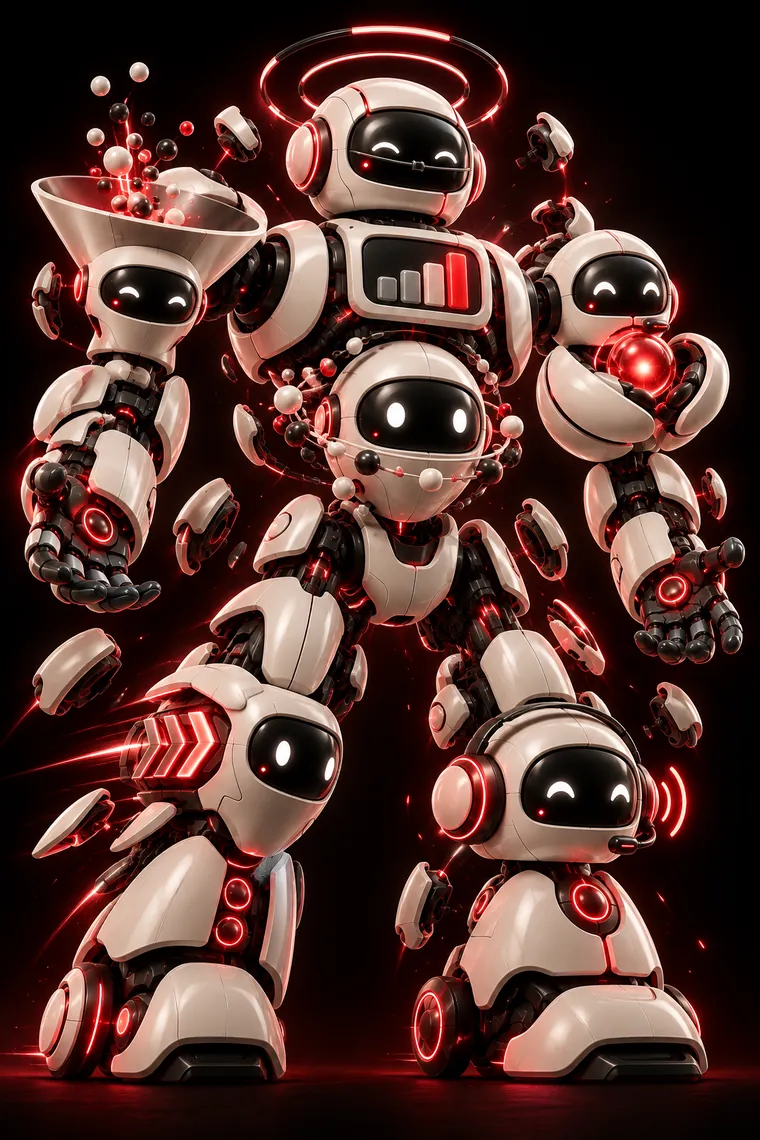The seven agents assembled into one machine